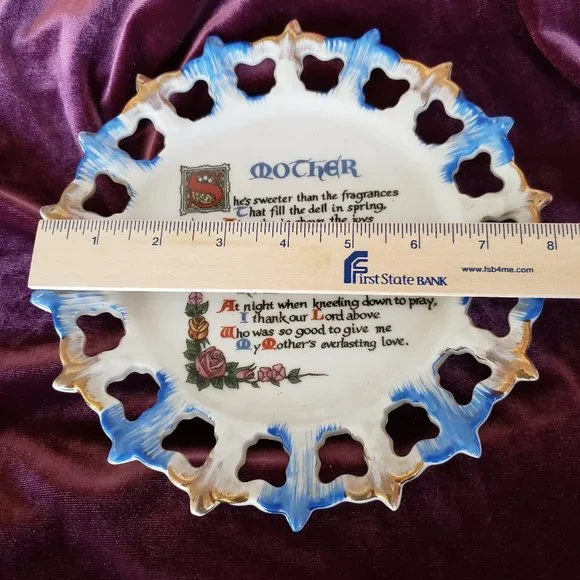 Vintage Mothers poem Plate art décor piece Windsor Canada - Picture 4 of 7